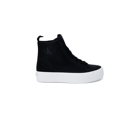 Calvin Klein Jeans Black Artificial Leather High Top Sneakers