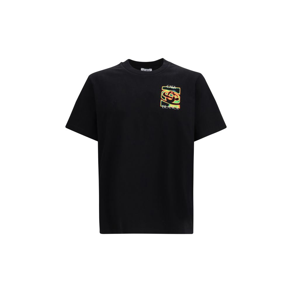 Casablanca Black Cotton T-Shirt