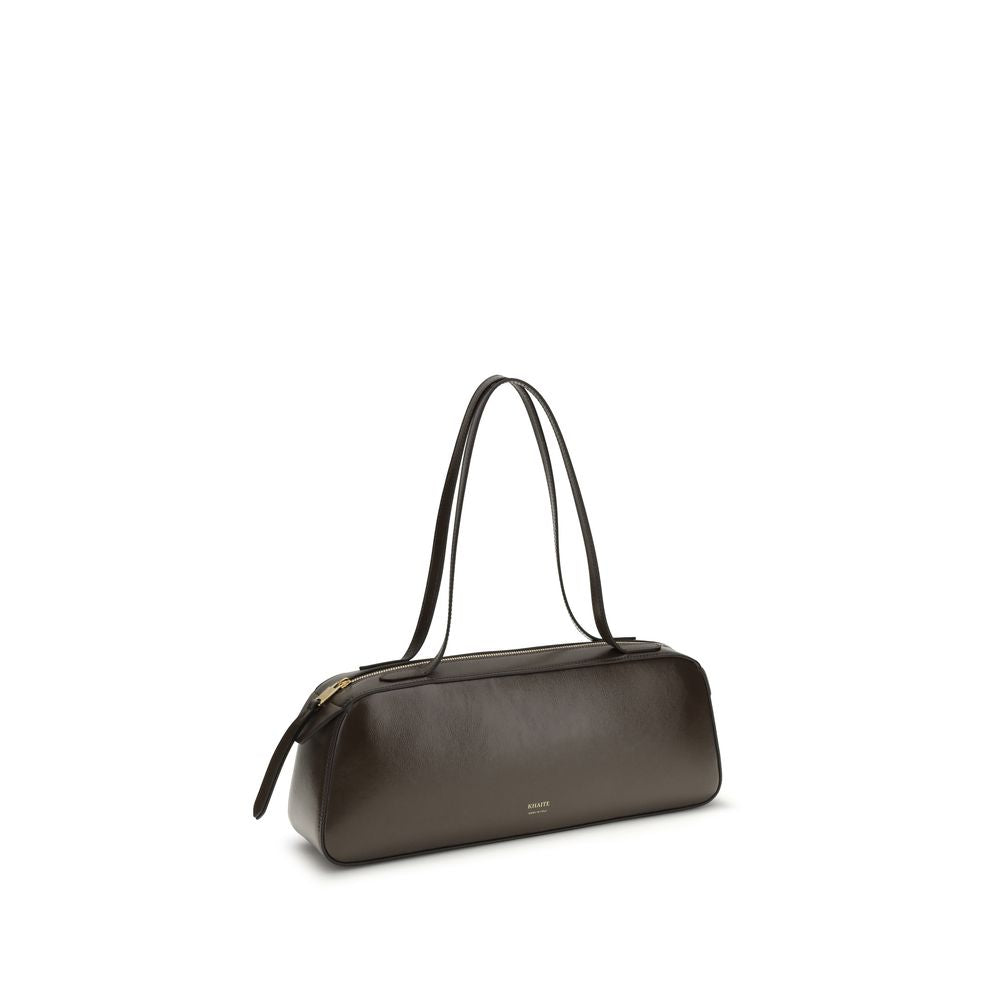 Khaite Brown Calf Leather Bos Taurus Shoulder Bag