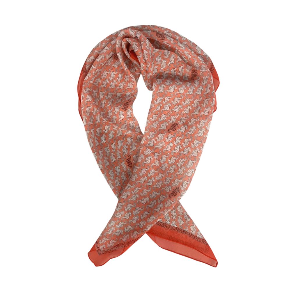 Borbonese Red Silk Women Scarf