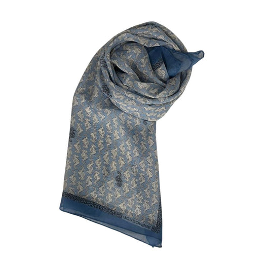 Borbonese Blue Silk Women Scarf