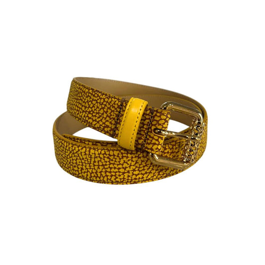 Borbonese Yellow Leather Women Belt