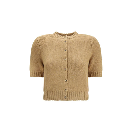 Khaite Beige Cashmere Cardigan