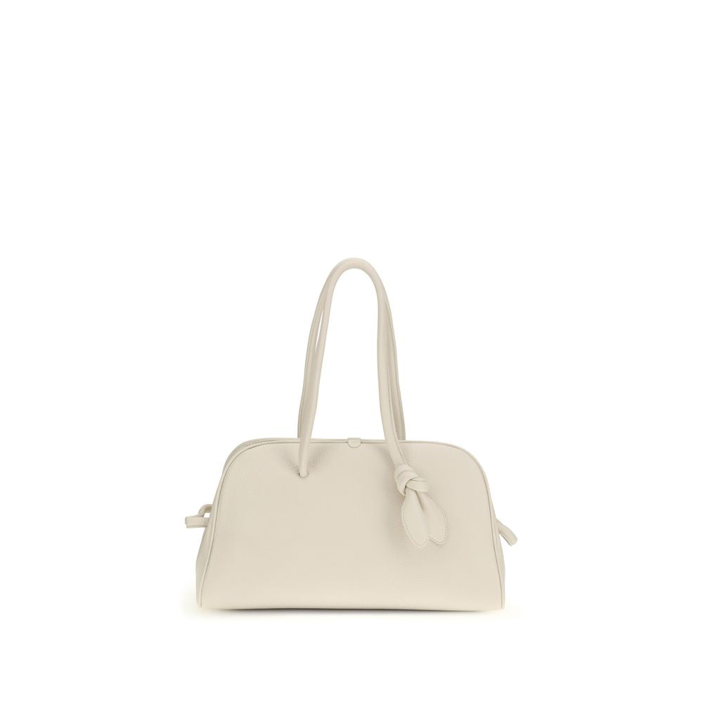 Jacquemus White Calf Leather Bos Taurus Shoulder Bag