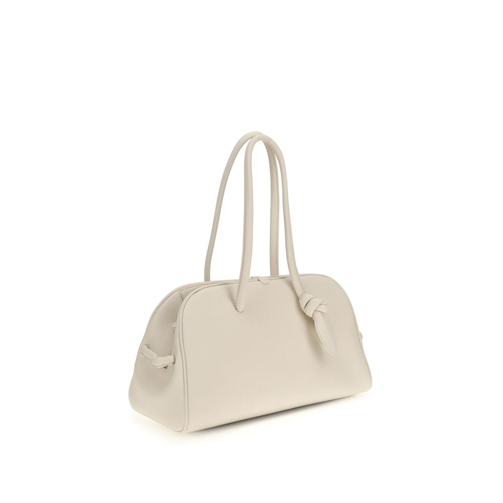 Jacquemus White Calf Leather Bos Taurus Shoulder Bag