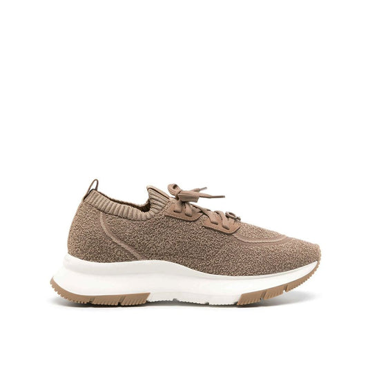 Gianvito Rossi Brown Fabric Athletic Sneakers