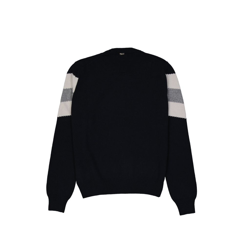 Herno Blue Wool Sweatshirt