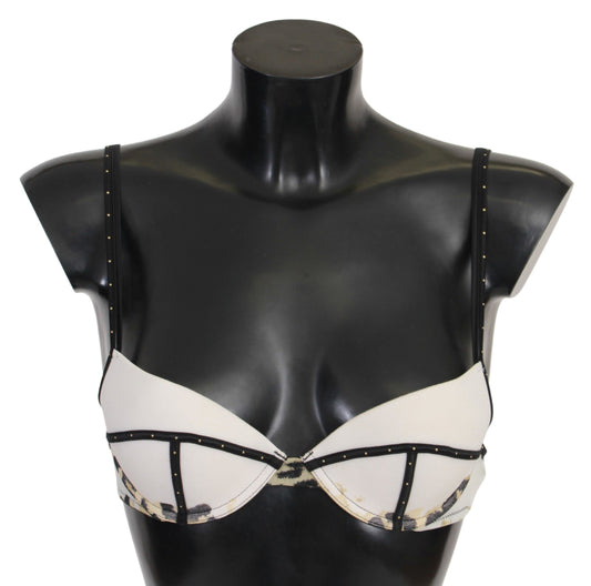 Just Cavalli White Polyester Spandex Push Up Bra Underwear