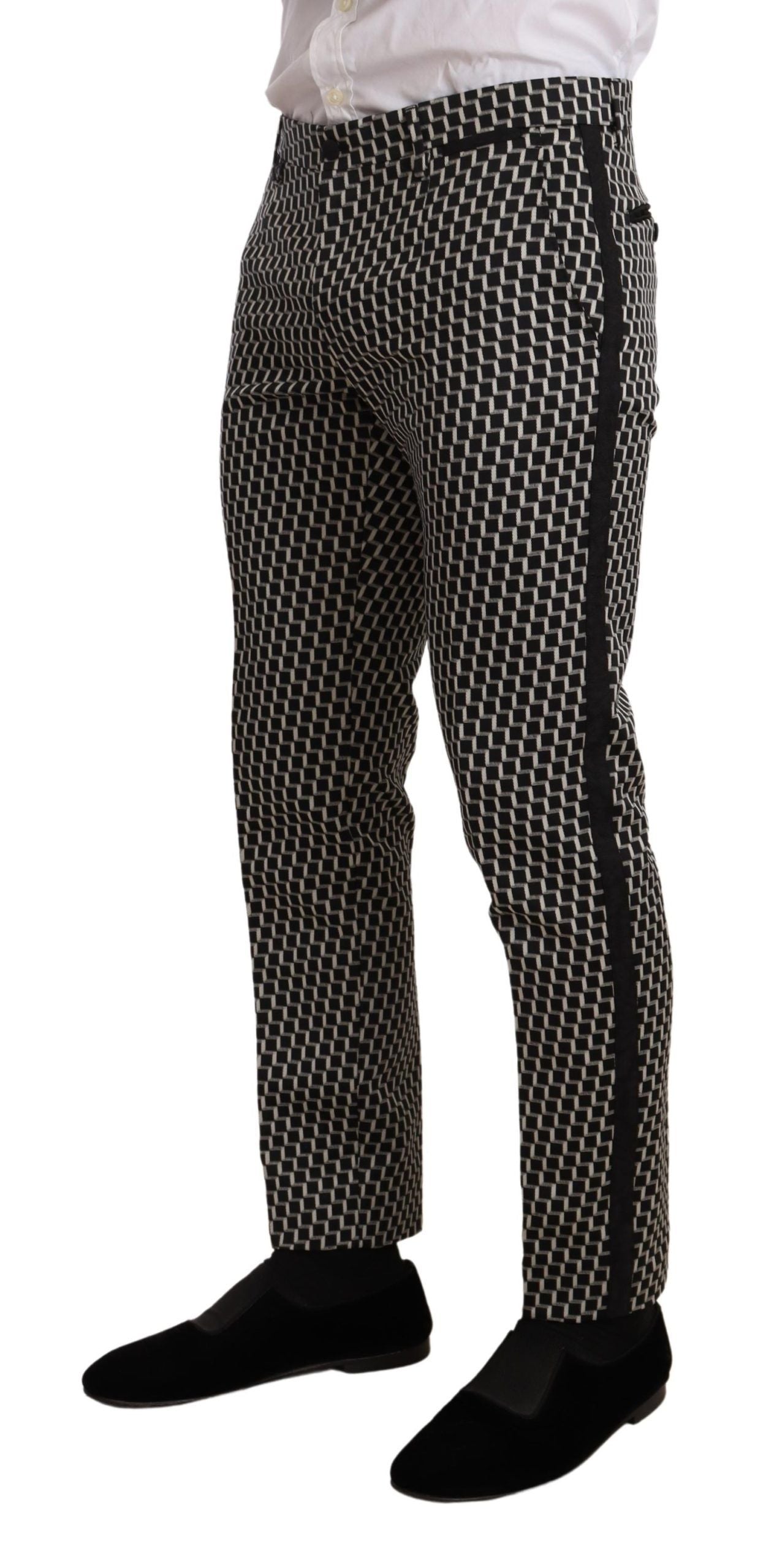 Dolce & Gabbana Black White Check 3 Piece Set MARTINI Suit