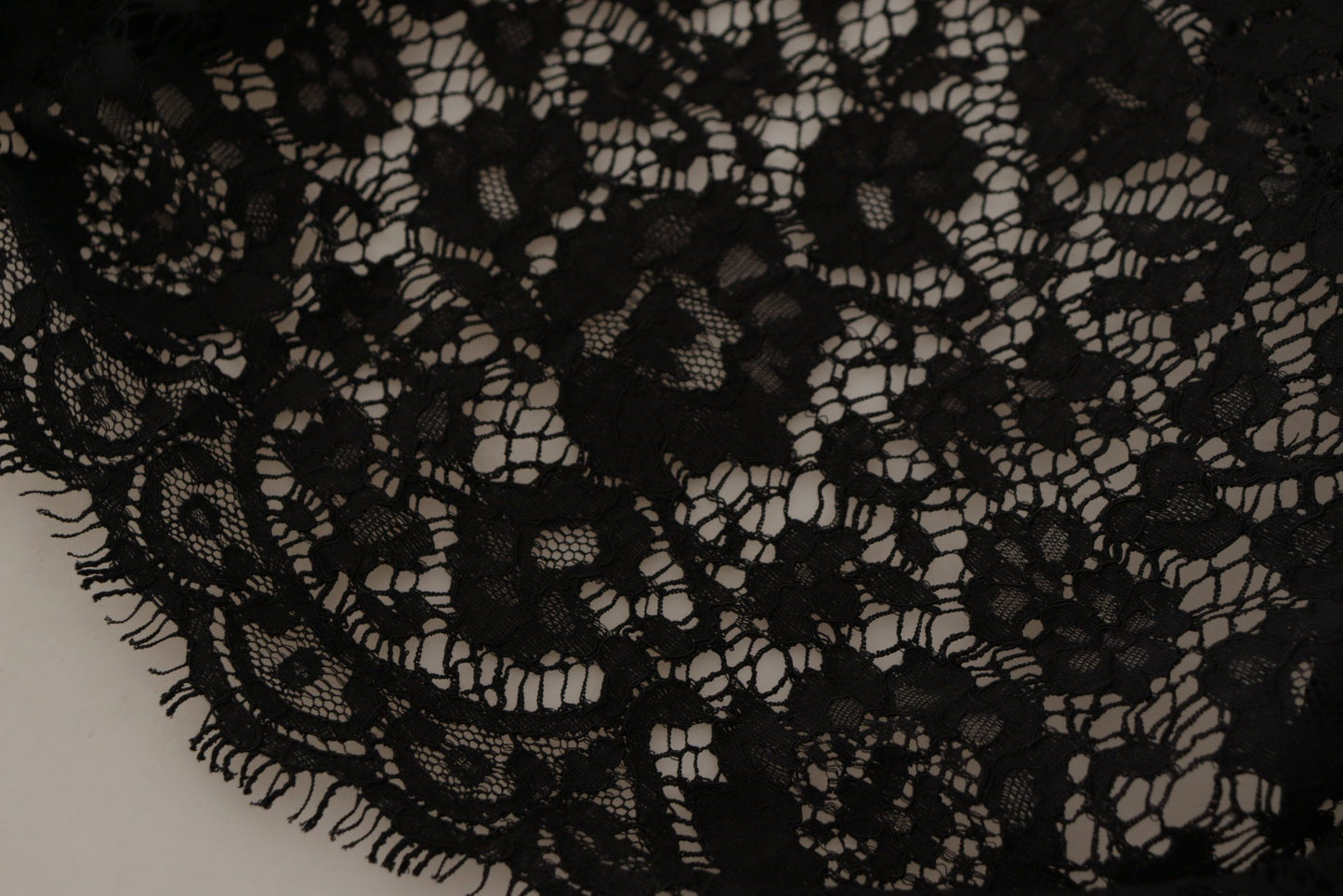 Dolce & Gabbana Black Floral Lace Pullover Sicily Blouse