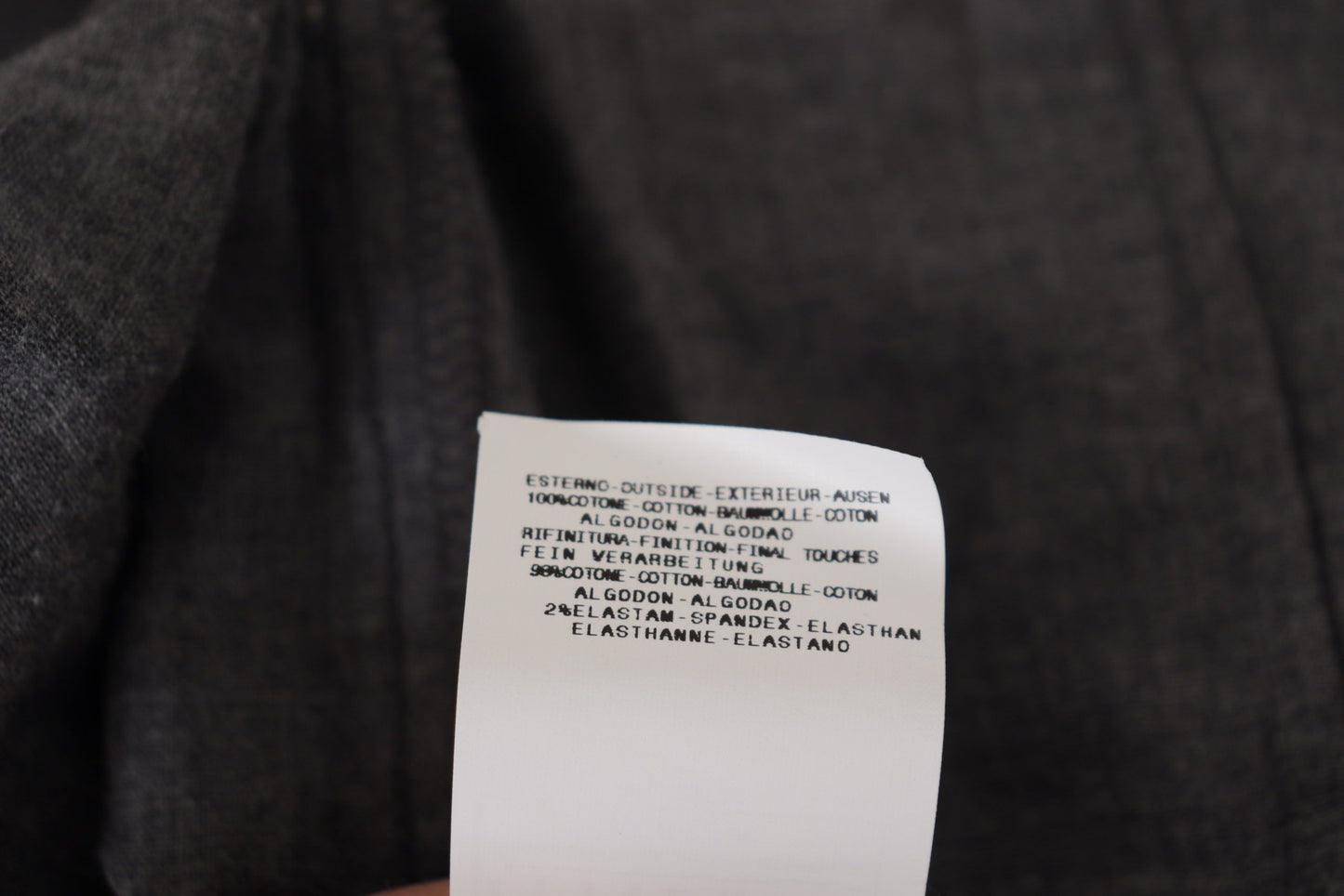 Costume National Dark Gray Cotton Casual Mens Shirt