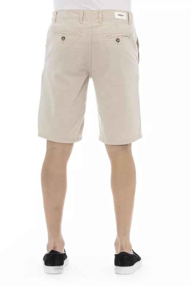 Baldinini Trend Beige Cotton Men Short