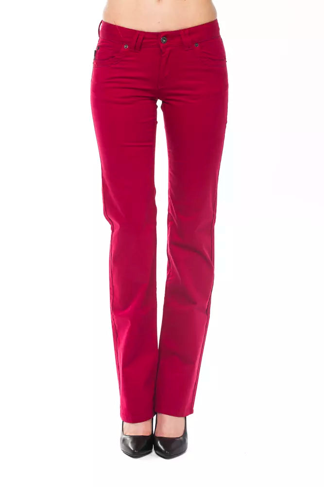 Ungaro Fever Red Cotton Women's Pants