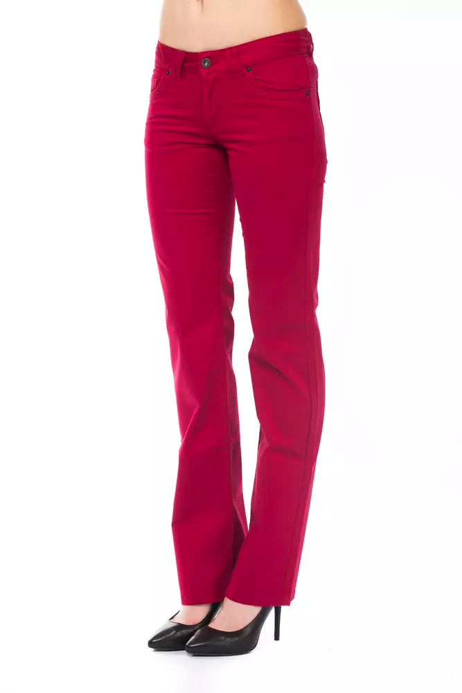 Ungaro Fever Red Cotton Women's Pants