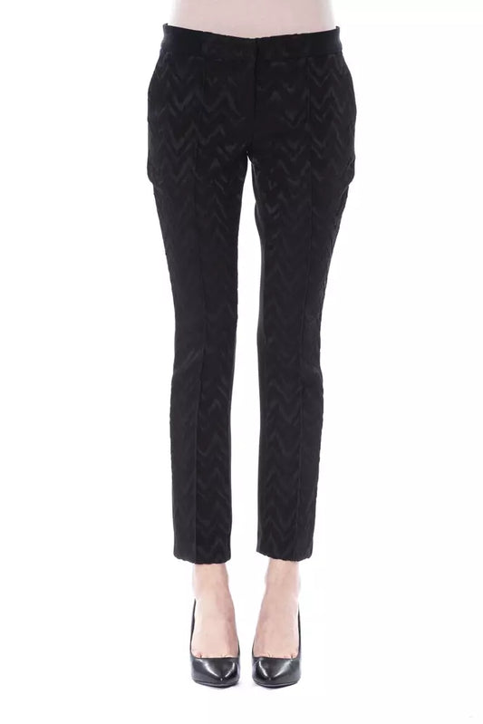 BYBLOS Black Marabou Women Pants