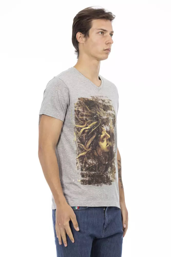 Trussardi Action Gray Cotton Men's T-Shirt