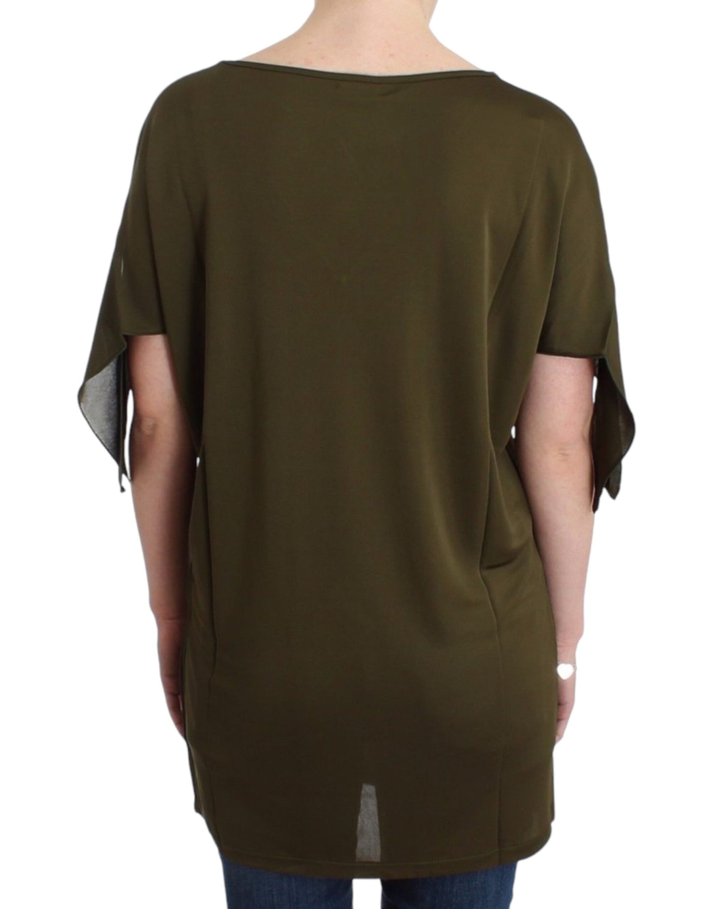 John Galliano Green shortsleeved blouse top