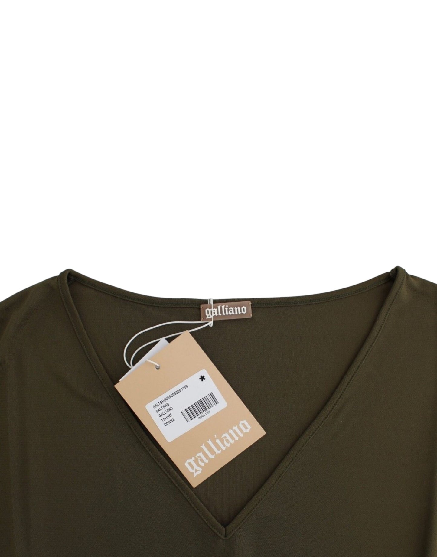 John Galliano Green shortsleeved blouse top