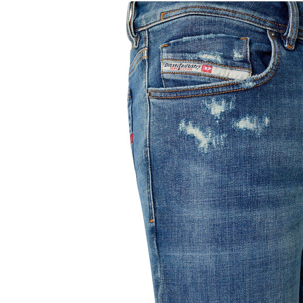 Diesel Blue Cotton Men Skinny Jean