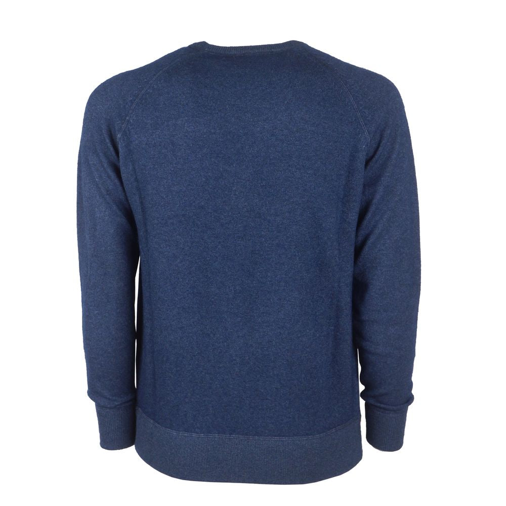 Emilio Romanelli Blue Cashmere Men Sweater