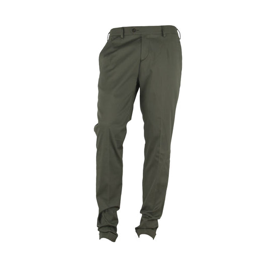 Made in Italy Green Cotton Men's Trouser