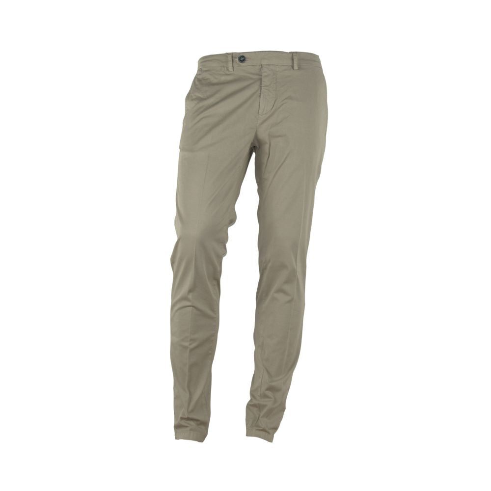 Made in Italy Beige Cotton Men's Trouser