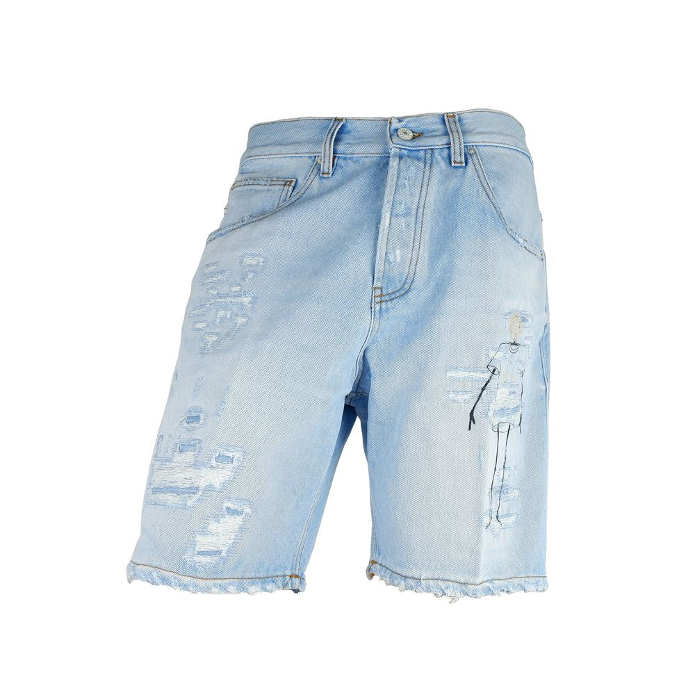 Don The Fuller Blue Cotton Men's Bermuda Shorts