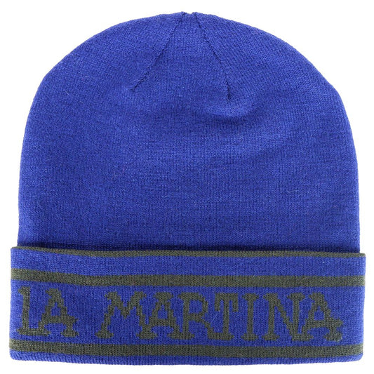 La Martina Blue Wool Men Cap