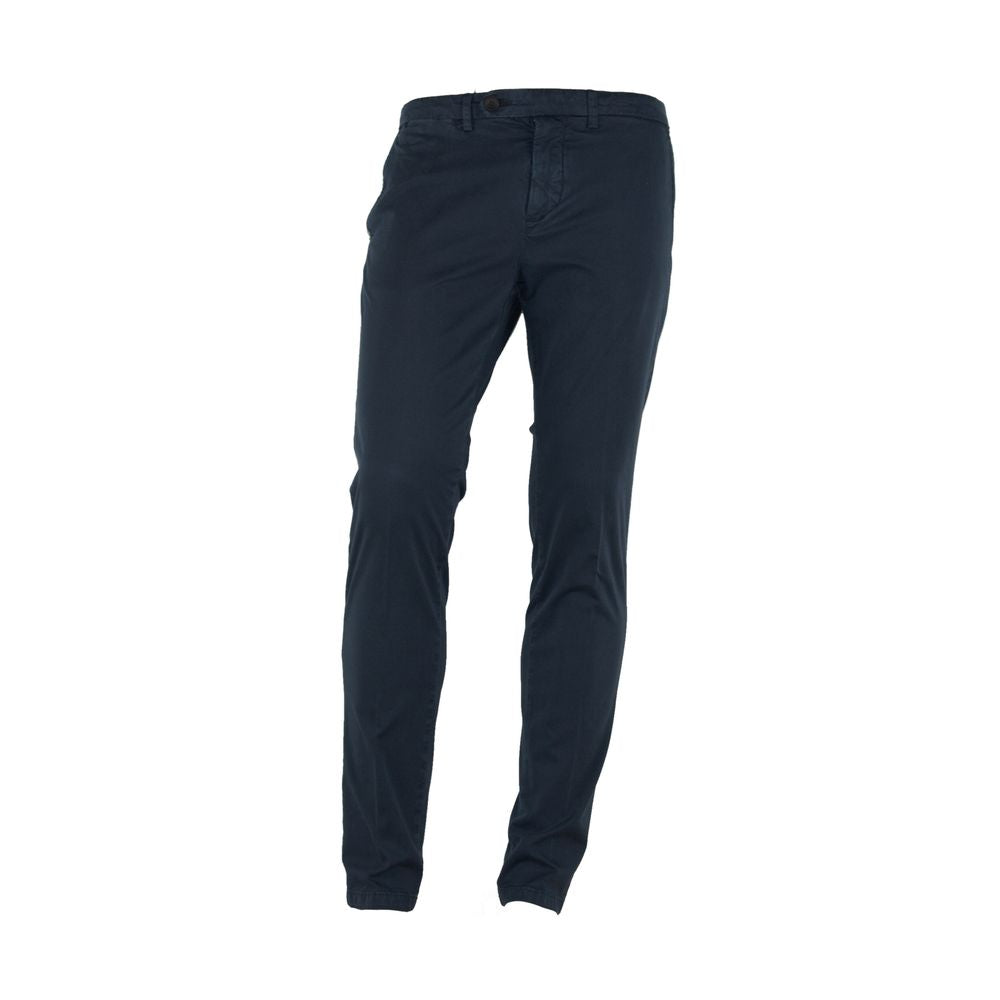 Made in Italy Blue Cotton Men's Trouser