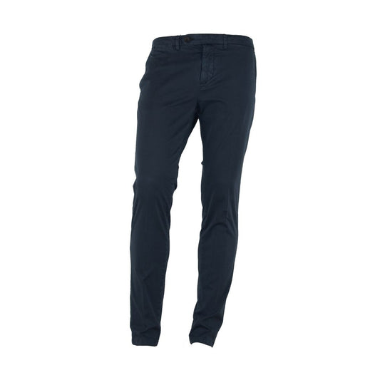 Made in Italy Blue Cotton Men's Trouser