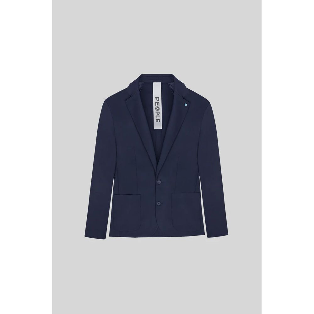 People Of Shibuya Blue Polyester Men's Jacket