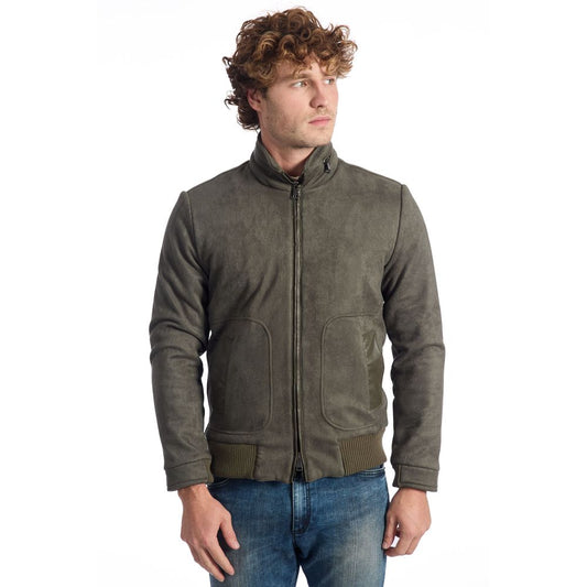Roberto Pepe Luxury Green Eco Leather Men's Jacket