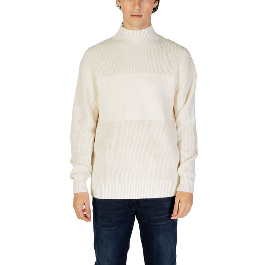 Calvin Klein Jeans Cream Cotton Sweatshirt