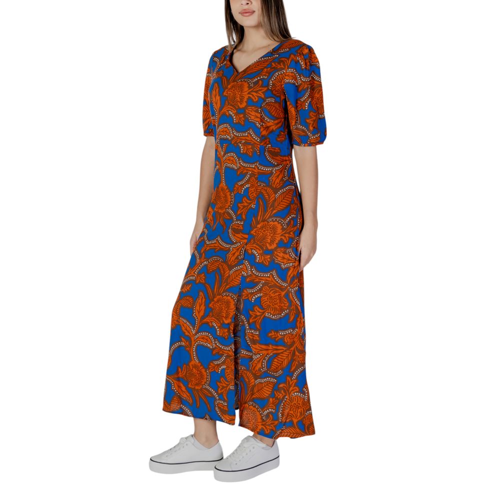 B.Young Blue Viscose Long Dress