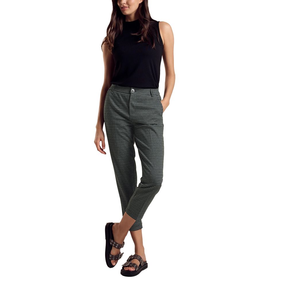 Street One Green Polyester Chino Pants