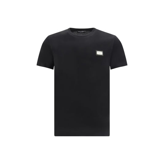 Dolce & Gabbana Black Cotton T-Shirt