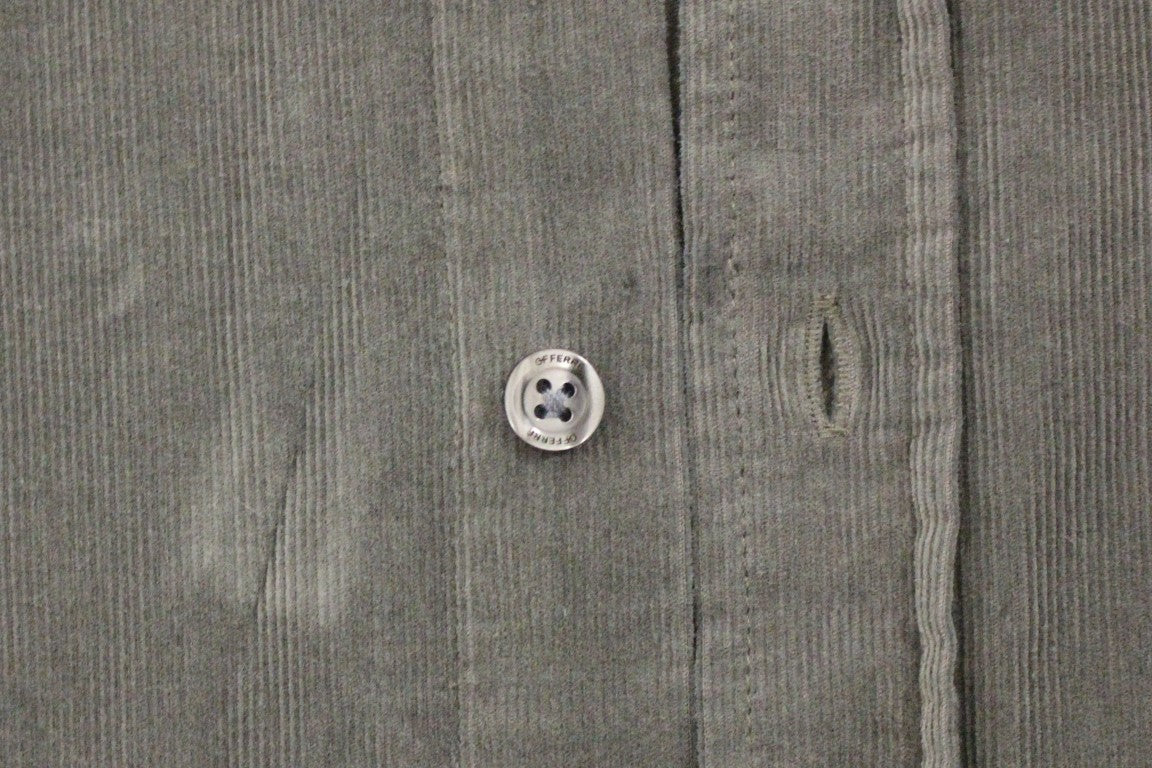 GF Ferre Green Button Front Cotton Casual Shirt