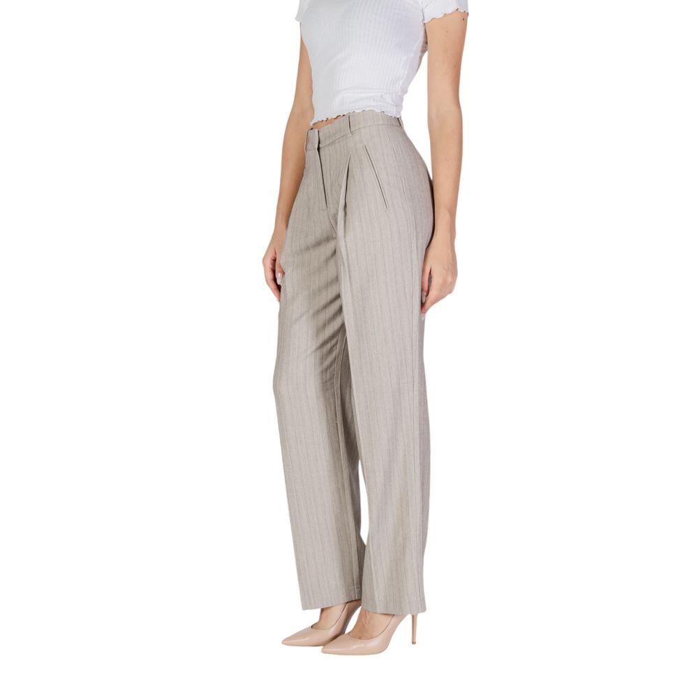 Vero Moda Gray Polyester Casual Pants