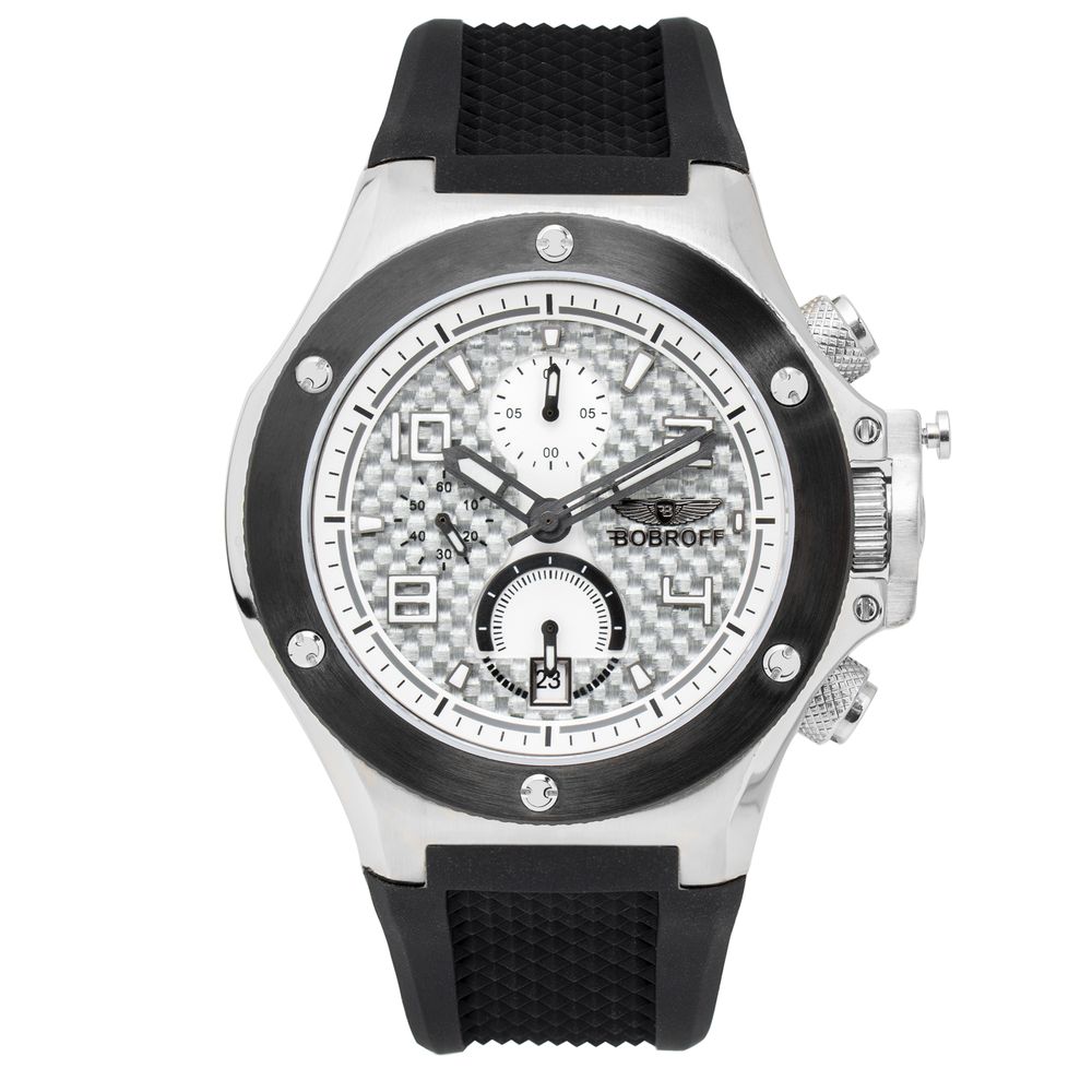 Bobroff Black Rubber Sport Watch
