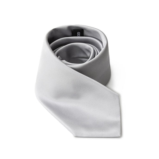 Giorgio Armani Silver Silk Tie