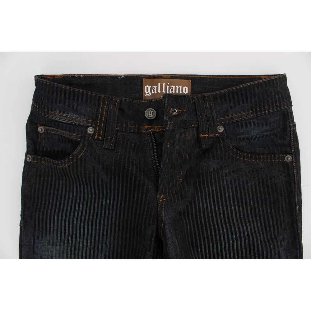 John Galliano Blue Cotton Bootcut Jeans