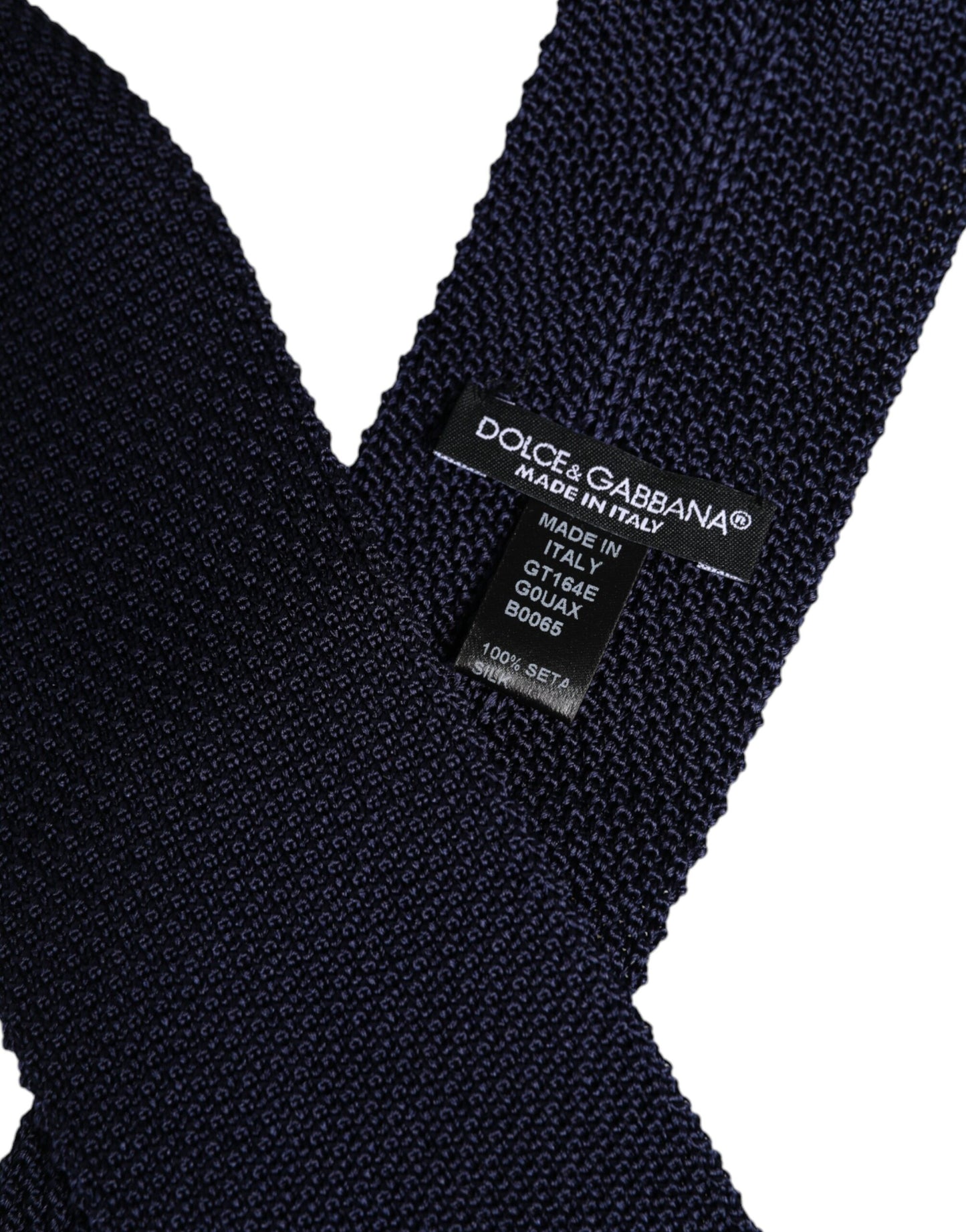 Dolce & Gabbana Dark Blue Silk Adjustable Necktie Tie