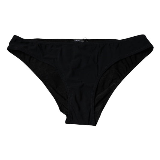 Dolce & Gabbana Black Nylon Stretch Mid Waist Panty Underwear