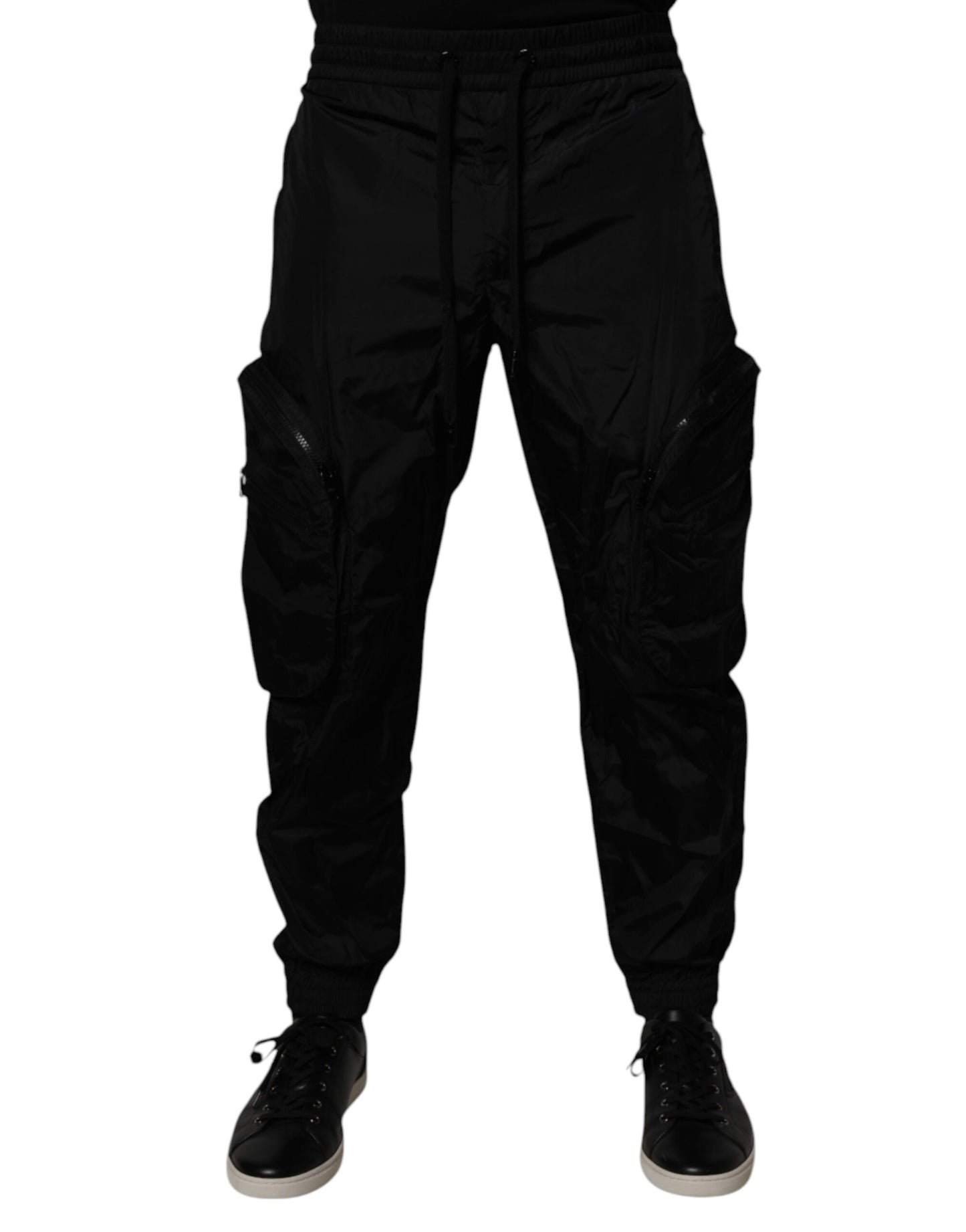 Dolce & Gabbana Black Nylon Cargo Jogger Men Sweatpants Pants