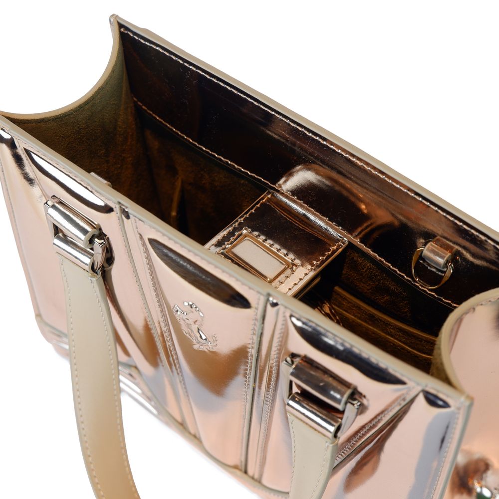 Ferrari Gray Leather Handbag