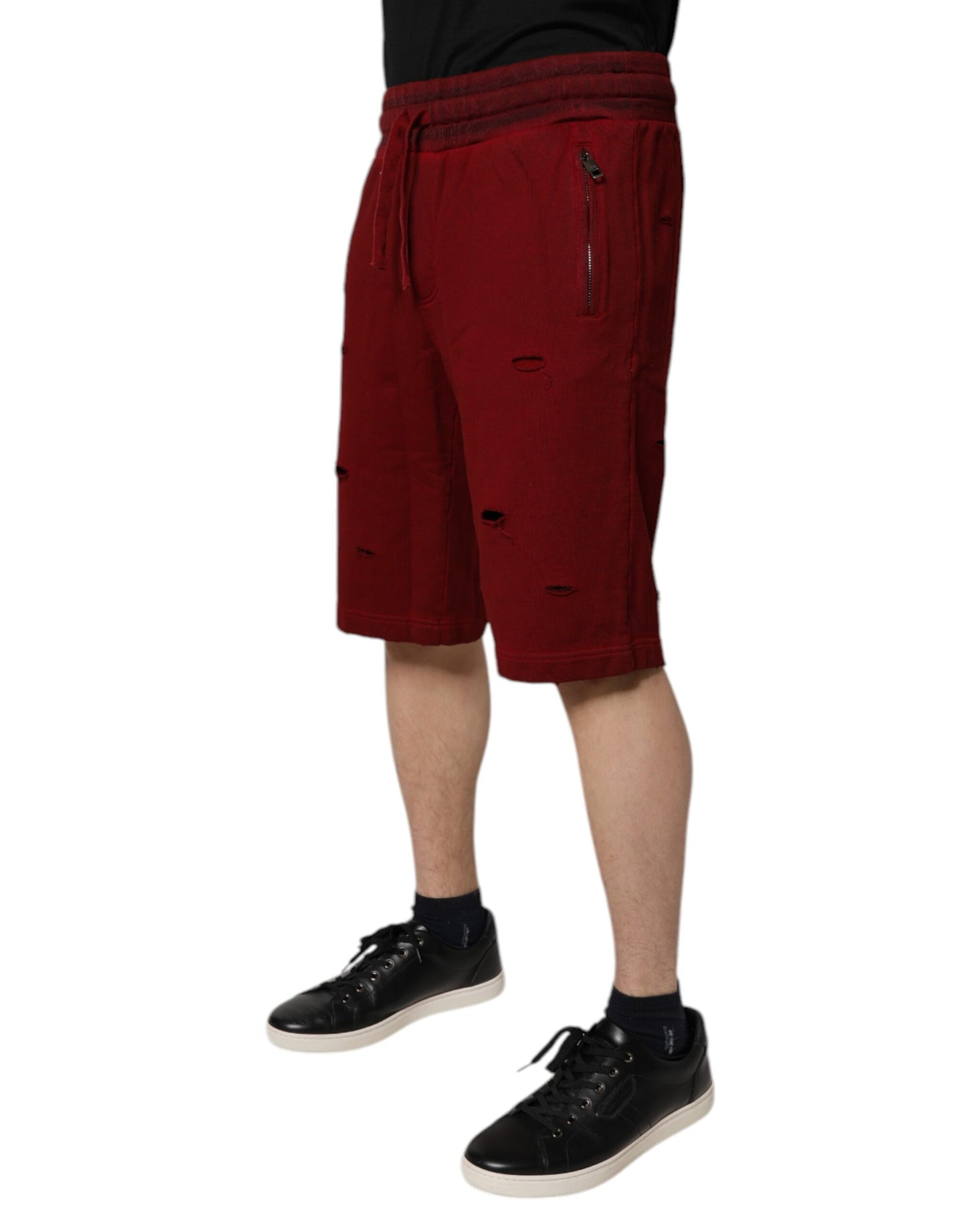 Dolce & Gabbana Bordeaux Cotton Bermuda Men Sweatshorts Shorts