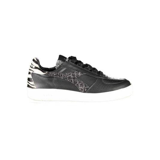 Diadora Black Leather Women Sneaker