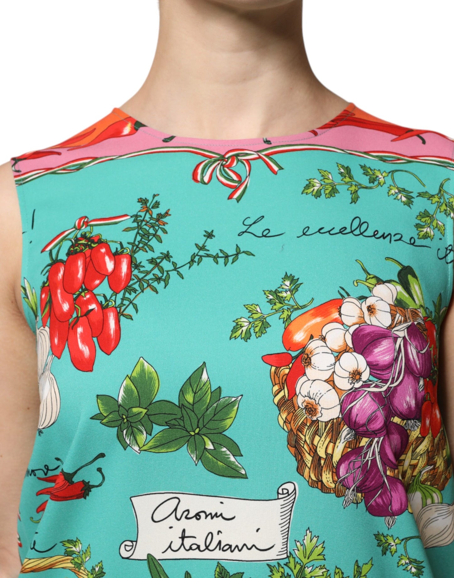 Dolce & Gabbana Multicolor Floral Silk Sleeveless Tank Top