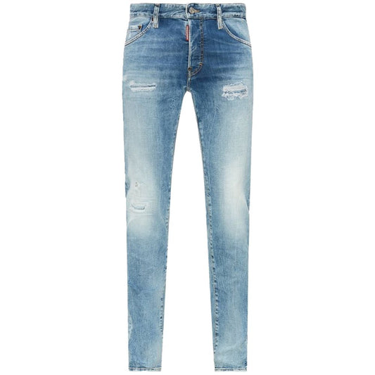 Dsquared² Blue Cotton Men's Slim Fit Jean