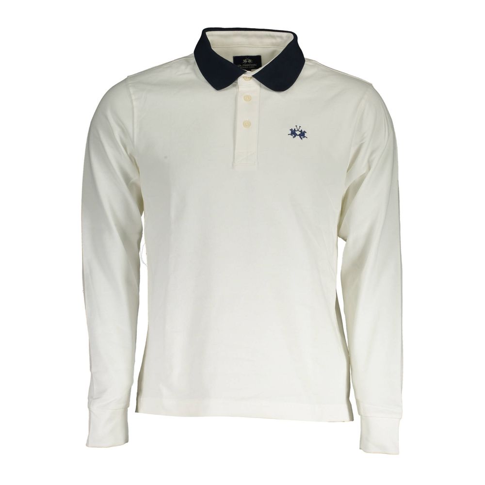 La Martina White Cotton Polo Shirt